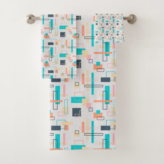 Middeleeuwse moderne geometrische vormen bad handdoek (Insitu)