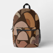 Middeleeuwse moderne geometrische vormen bedrukte rugzak (Voorkant)