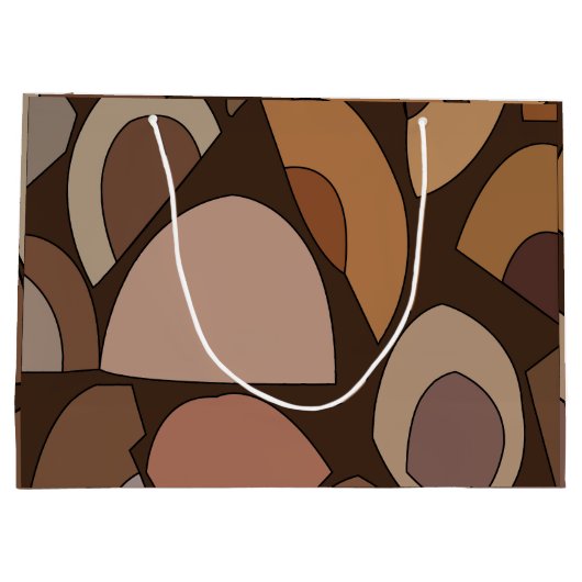 Middeleeuwse moderne geometrische vormen groot cadeauzakje (Achterkant)