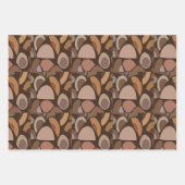 Middeleeuwse moderne geometrische vormen inpakpapier vel (Voorkant 3)