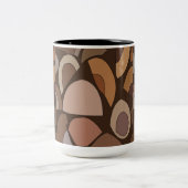 Middeleeuwse moderne geometrische vormen tweekleurige koffiemok (Center)