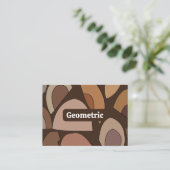 Middeleeuwse moderne geometrische vormen visitekaartje (Staand voorkant)