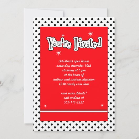 Middeleeuwse moderne Girl Retro Holiday Party - Aa Kaart (Achterkant)