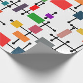 Middeleeuwse moderne grote netten cadeaupapier (Hoek)