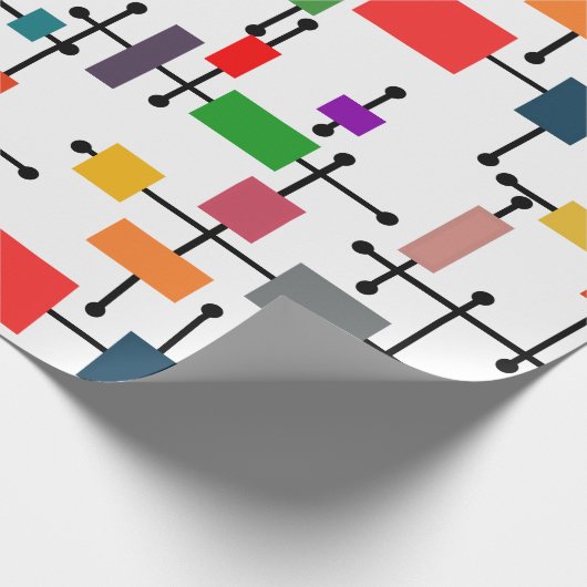 Middeleeuwse moderne grote netten cadeaupapier (Hoek)