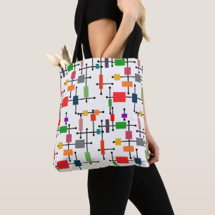 Middeleeuwse moderne grote netten tote bag
