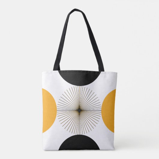 Middeleeuwse moderne halve cirkel tote bag (Achterkant)