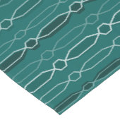 Middeleeuwse moderne hexagon kolommen Blauwgroen Korte Tafelloper (Hoek)