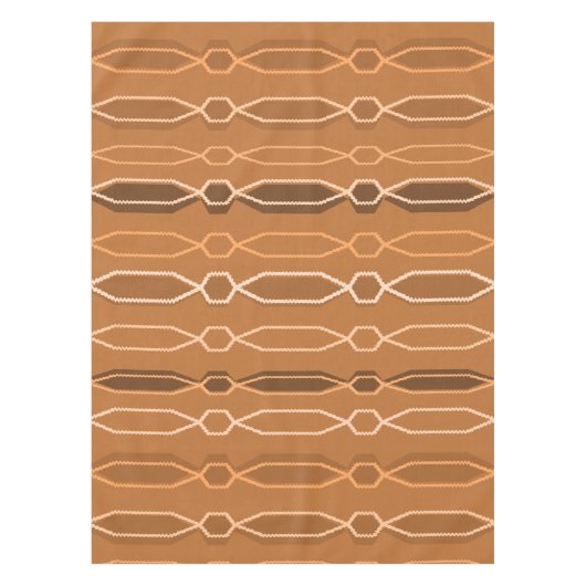 Middeleeuwse moderne hexagon Kolommen Sinaasappel Tafelkleed (Voorkant)