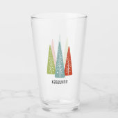 Middeleeuwse moderne kerstbomen op maat glas (Voorkant)