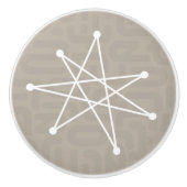 Middeleeuwse moderne Kerstmis, atoomMCM MOD Star Keramische Knop (Voorkant)