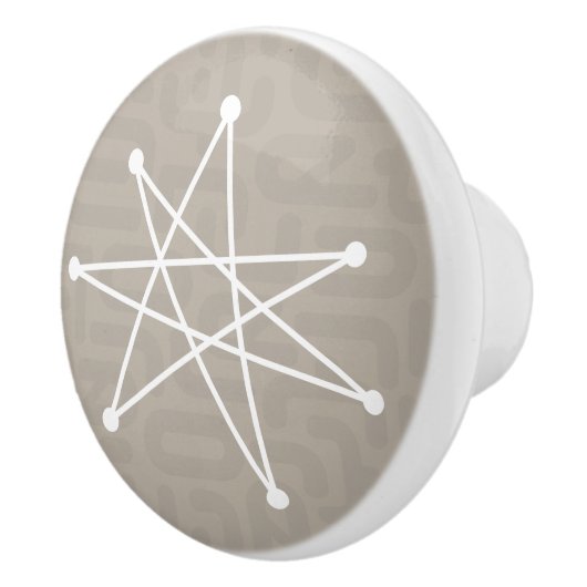 Middeleeuwse moderne Kerstmis, atoomMCM MOD Star Keramische Knop (Rechts)