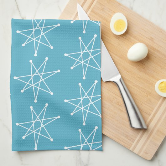 Middeleeuwse moderne Kerstmis, atoomMCM MOD Star Theedoek (Quarter Fold)