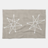 Middeleeuwse moderne Kerstmis, atoomMCM MOD Star Theedoek (Horizontaal)