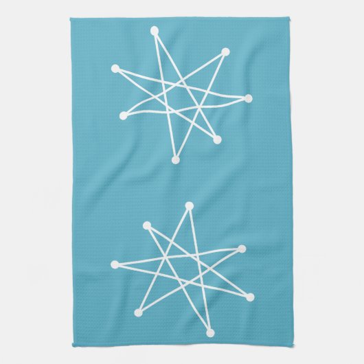 Middeleeuwse moderne Kerstmis, atoomMCM MOD Star Theedoek (Verticaal)