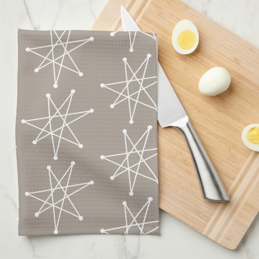 Middeleeuwse moderne Kerstmis, atoomMCM MOD Star Theedoek (Quarter Fold)