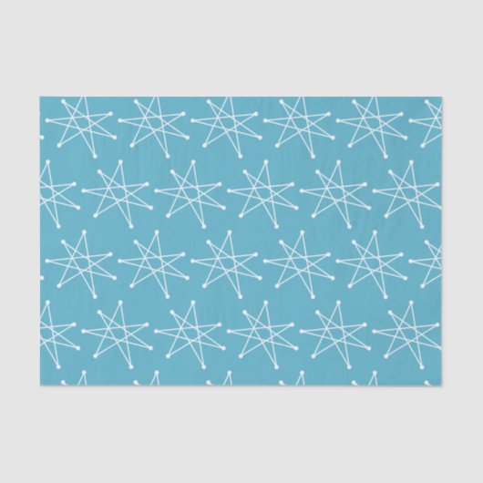 Middeleeuwse moderne Kerstmis, atoomMCM MOD Star Tissuepapier (Voorkant)