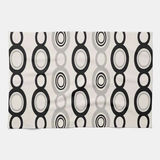 Middeleeuwse moderne keten verbindt zwart grijs theedoek (Horizontaal)