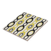 Middeleeuwse moderne kettingkoppelingen zwart-geel tegeltje (Zijkant)