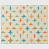 Middeleeuwse moderne kleurrijke atoomstarbursts cadeaupapier (Vlak)