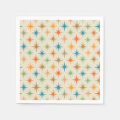 Middeleeuwse moderne kleurrijke atoomstarbursts servet (Voorkant)