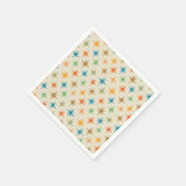 Middeleeuwse moderne kleurrijke atoomstarbursts servet (Hoek)