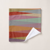 Middeleeuwse moderne kleurrijke driehoeken bad handdoek (Wasdoekje)