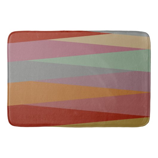 Middeleeuwse moderne kleurrijke driehoeken badmat (Voorkant)