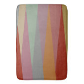 Middeleeuwse moderne kleurrijke driehoeken badmat (Voorkant Verticaal)