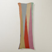 Middeleeuwse moderne kleurrijke driehoeken lichaamskussen (Voorkant Verticaal)