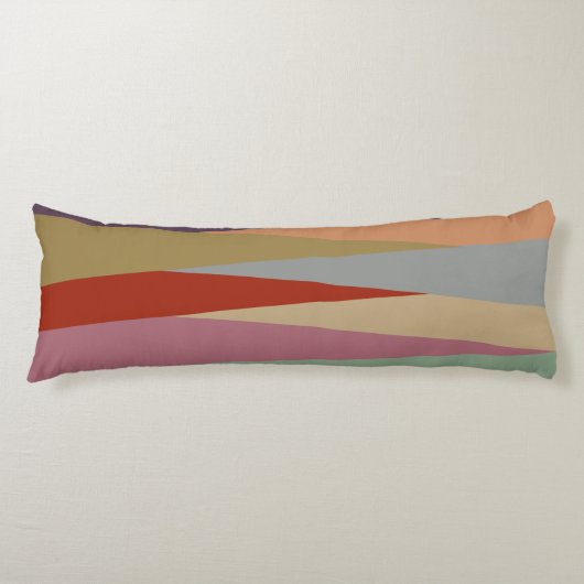 Middeleeuwse moderne kleurrijke driehoeken lichaamskussen (Voorkant)