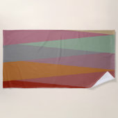 Middeleeuwse moderne kleurrijke driehoeken strandlaken (Voorkant)