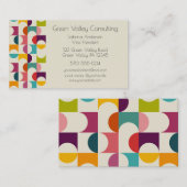 Middeleeuwse moderne, kleurrijke geometrische afdr visitekaartje (Voorkant / Achterkant)