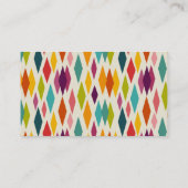 Middeleeuwse moderne, kleurrijke geometrische afdr visitekaartje (Achterkant)