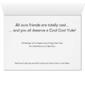 Middeleeuwse, moderne koelcel, kerstkaart (Binenzijde Horizontaal (Onderkant))