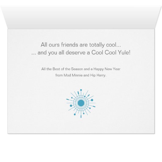 Middeleeuwse, moderne koelcel, kerstkaart (Binenzijde Horizontaal (Onderkant))