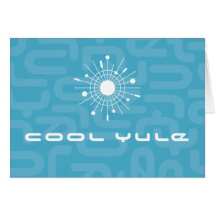 Middeleeuwse, moderne koelcel, kerstkaart