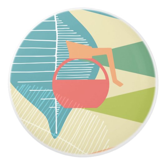 Middeleeuwse moderne koffieCarafe Keramische Knop (Voorkant)