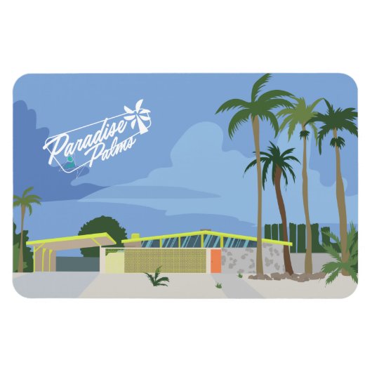 Middeleeuwse moderne kunst - Las Vegas Paradise Pa Magneet (Horizontaal)