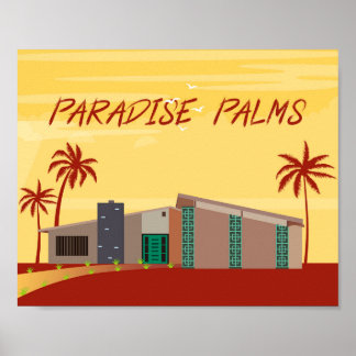 Middeleeuwse moderne kunst, Paradise Palms Vegas Poster