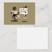 Middeleeuwse moderne kunstkatten notitiekaartje (Voorkant / Achterkant)