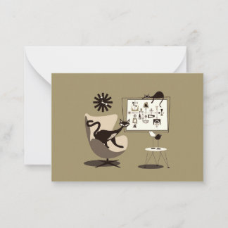 Middeleeuwse moderne kunstkatten notitiekaartje