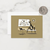 Middeleeuwse moderne kunstkatten notitiekaartje (Voorkant / Achterkant in situ)