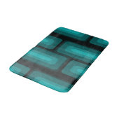 Middeleeuwse moderne lange rechthoeken Blauwgroen Badmat (Gekanteld)