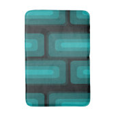 Middeleeuwse moderne lange rechthoeken Blauwgroen Badmat (Voorkant Verticaal)