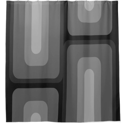 Middeleeuwse moderne, lange rechthoeken donkergrij douchegordijn (Voorkant)