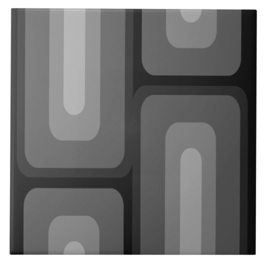 Middeleeuwse moderne, lange rechthoeken donkergrij tegeltje (Voorkant)