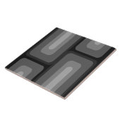 Middeleeuwse moderne, lange rechthoeken donkergrij tegeltje (Zijkant)