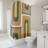 Middeleeuwse moderne lange rechthoeken kleurrijk 1 douchegordijn (In situ)