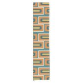 Middeleeuwse moderne lange rechthoeken kleurrijk 1 korte tafelloper (Voorkant)